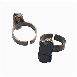 Gemstone Pendant, Red Copper Plated, approx 9-18mm, 18mm dia