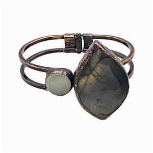 Gemstone Bracelet, Red copper Plated, approx 15mm, 30-50mm, 45-60mm dia