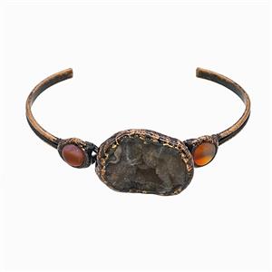 Gemstone Bracelet, Red copper Plated, approx 10mm, 20-30mm, 50-65mm dia