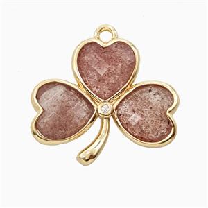 Gemstone Pendant, Gold Plated, approx 18-20mm