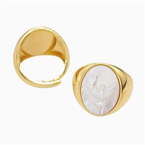 Gemstone Ring, Gold Plated, approx 15-20mm, 18mm dia