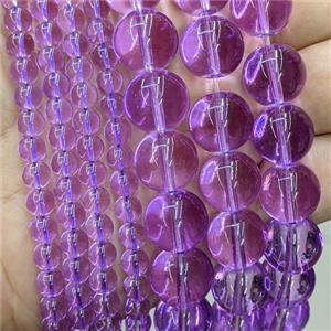 Lt.purple Glass Beads Smooth Round, approx 4mm