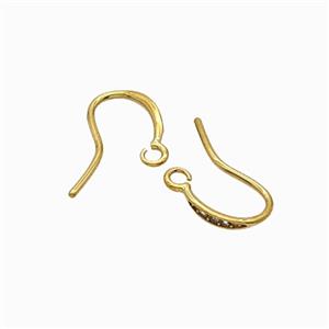 Stainless Steel Hook Earrings Pave Rhinestone Gold Plated, approx 8-16mm