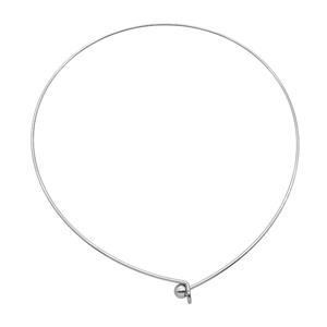 Raw Stainless Steel Nacklace Wire, approx 1.5mm, 14cm dia