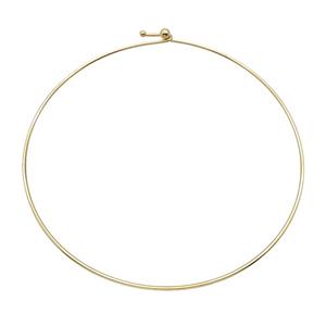 Stainless Steel Nacklace Wire Gold Plated, approx 2mm, 14cm dia