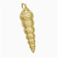 Copper Oyster Pendant Gold Plated, approx 8-25mm