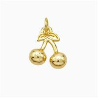 Copper Cherry Pendant 18K Gold Plated, approx 12mm