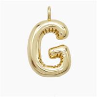 Copper Letter-G Pendant Gold Plated, approx 16-20mm