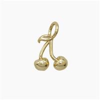 Copper Cherry Pendant Gold Plated, approx 11-12mm