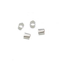 Copper Crimp Beads Platinum Plated, approx 2mm