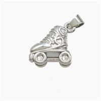 Copper Skates Pendant Shoe Platinum Plated, approx 13mm