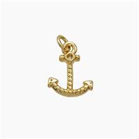 Copper Anchor Pendant Gold Plated, approx 8mm