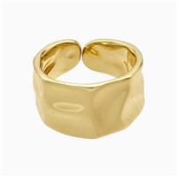 Copper Rings 18K Gold Plated, approx 11mm, 18mm dia