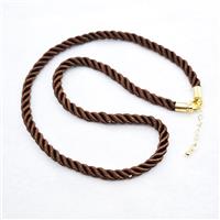 Chocolate Nylon Wire Necklace, approx 5mm, 40-45cm length