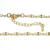 Copper Necklace Chain Gold Plated, approx 3-6mm, 42-47cm length