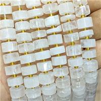 Natural Clear Quartz Heishi Beads, approx 10mm