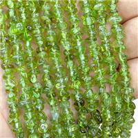 Natural Green Peridot Chip Beads Freeform, approx 4-7mm