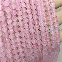 Natural Malagasy Rose Quartz Beads Pink Smooth Round, approx 6.5mm