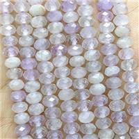 Natural Lt.purple Amethyst Beads Faceted Rondelle, approx 4x6mm