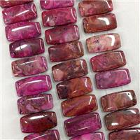 Natural Crazy Lace Agate Beads Two Holes Rectangle Red Dye, approx 10-20mm, 39pcs per st