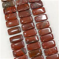 Natural Red Jasper Beads Two Holes Rectangle, approx 10-20mm, 39pcs per st