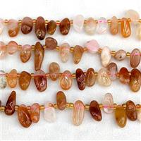 Natural Red Carnelian Agate Chips Beads Freeform Topdrilled, approx 7-15mm