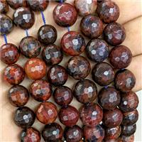 Natural Orange Sodalite Beads Faceted Round Dye, approx 12mm