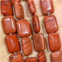 Red Jasper Rectangle Beads, approx 13-18mm