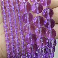 Lt.purple Glass Beads Smooth Round, approx 16mm