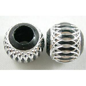 Black Aluminium Spacer Beads