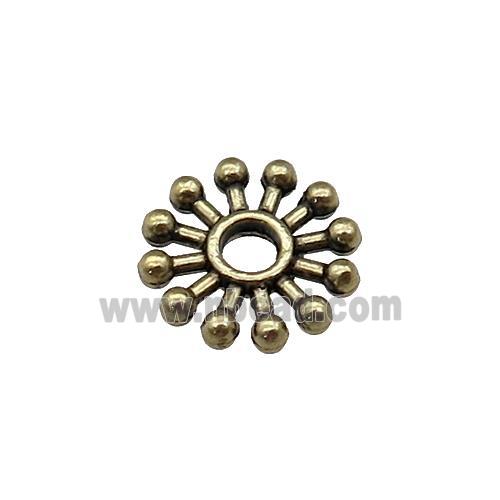 Tibetan Style Zinc Daisy Flower Spacer Beads Antique Bronze