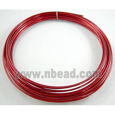 Red Aluminium flexible craft wire for necklace bacelet