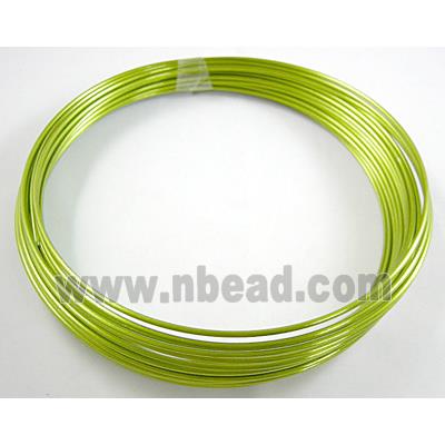 Aluminium flexible craft wire for necklace bacelet, Green