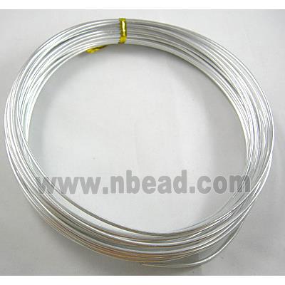 Aluminium flexible craft wire for necklace bacelet, silver color