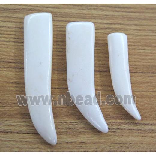white cattle bone pendant without hole, horn
