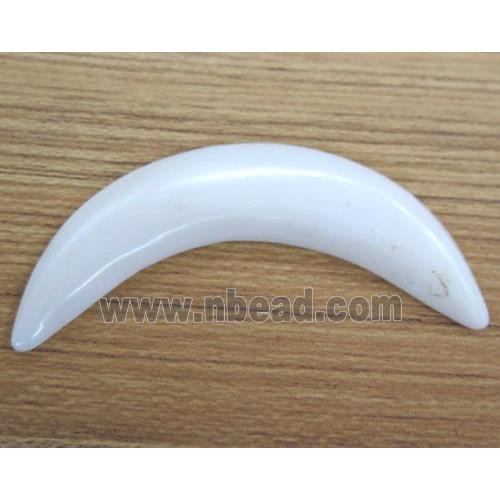 white cattle bone crescent pendant without hole, horn