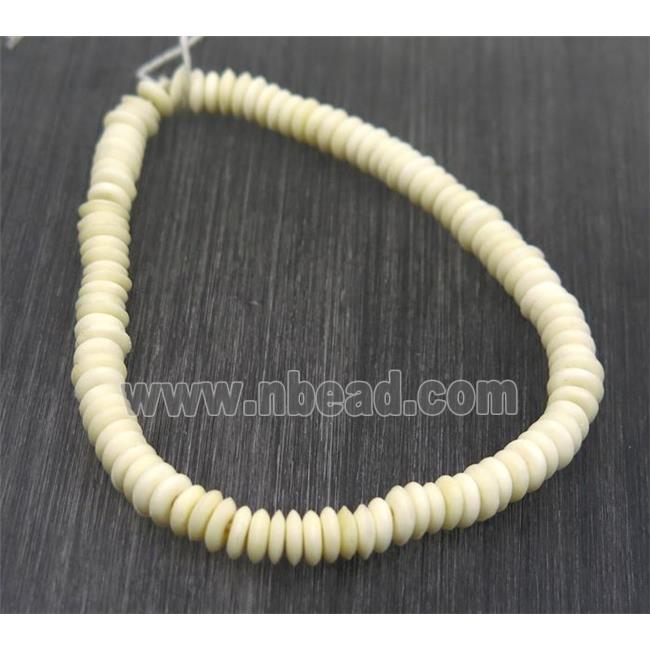 white bone heishi beads