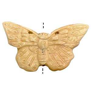 Butterfly, Antique cattle Bone bead