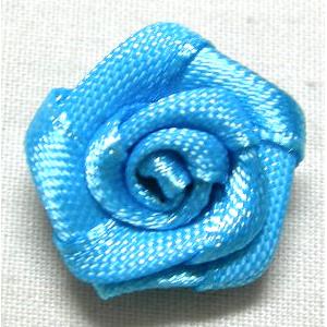 Blue Hand-Weave Clothing Rose Flower