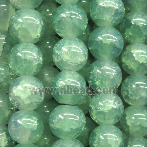 round green Crackle Glass beads