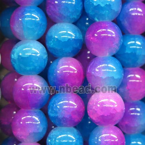 round Crackle Glass beads