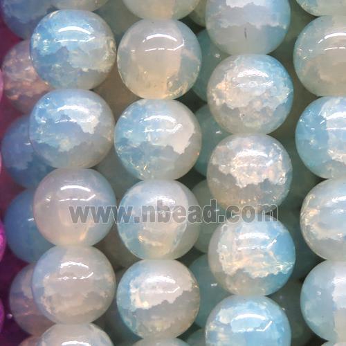 round Crackle Glass beads