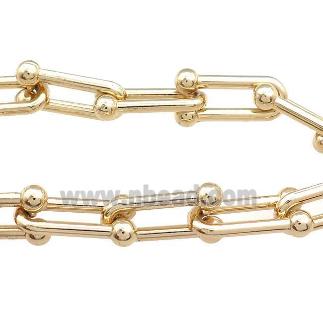 Alloy Chain U-Shape Gold Plated