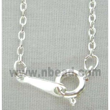 Silver Plated Copper Necklace Chain