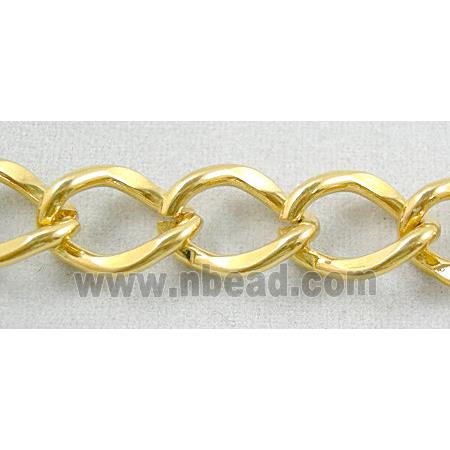 Gold Plated Copper Chain, twisted linker