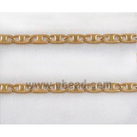 stainless steel chain, gold plated