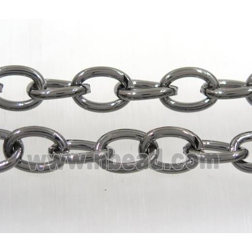 iron chain, black plated