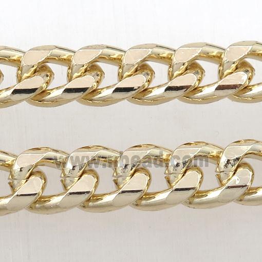 Alloy curb chain, gold plated