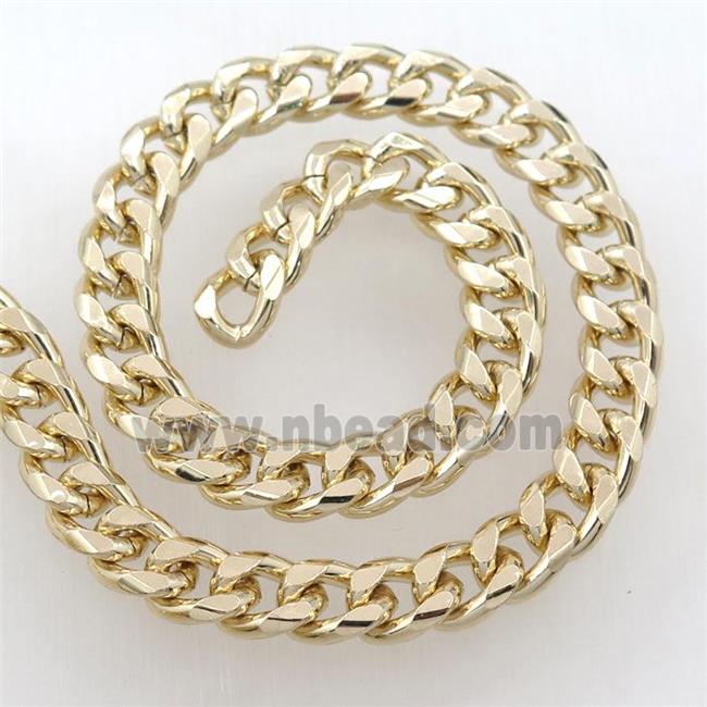 Alloy curb chain, gold plated