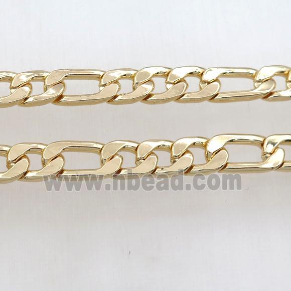Iron curb chain, gold plated